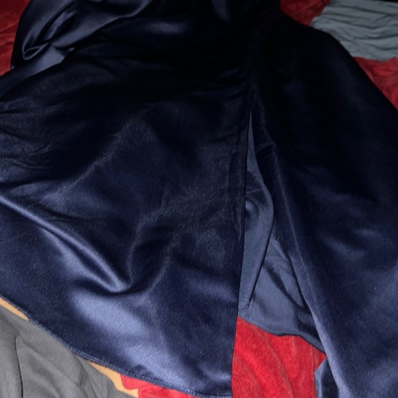 NAVY BLUE PROM DRESS BLONDY NITES PARTY SOCIAL BY STACY SKLAR SZ 15 - Picture 6 of 7